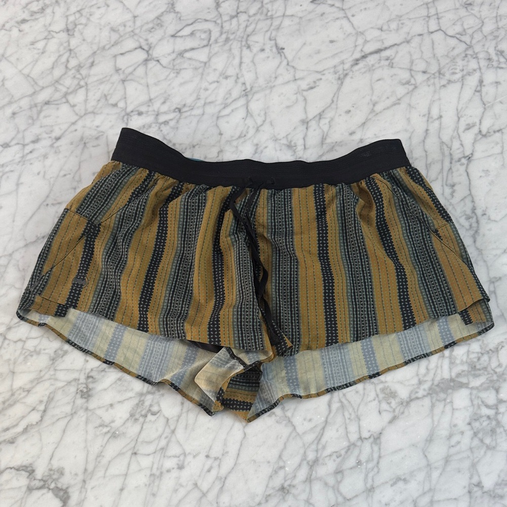 Janji Women's 3" AFO Middle Short Geo Stripe Sz M